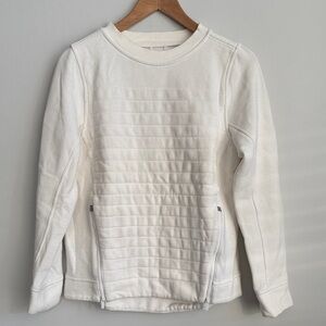 lululemon athletica White Quilted Sweatshirt